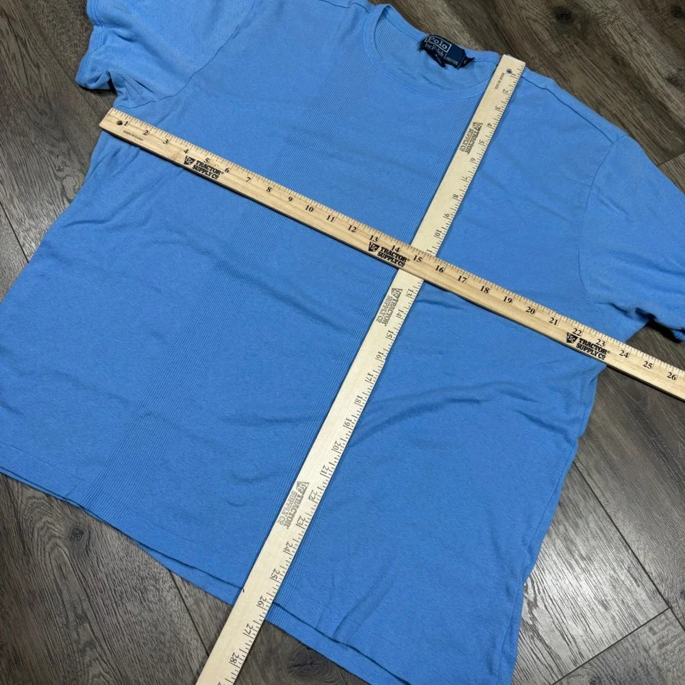 Polo Ralph Lauren Mens XXL Textured Ribbed Cotton T-Shirt‎ Short Sleeve